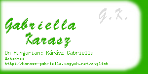 gabriella karasz business card